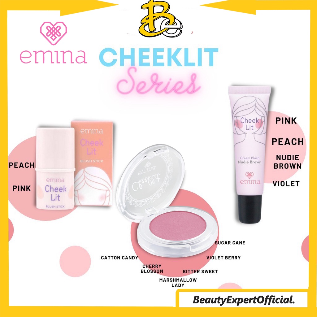 ⭐️ Beauty Expert ⭐️ Emina Cheek Lit Series | Blush On | Cream Blush | Pressed Blush | Blush Stick | Highlighter