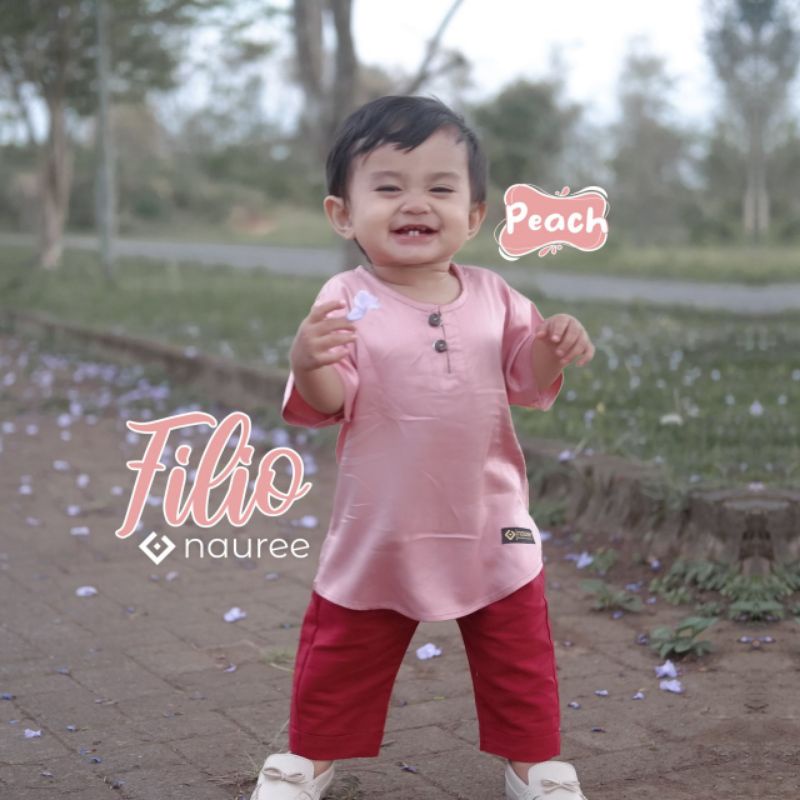 Nauree - One Set Filio Peach Setelan Baju Anak Laki Laki