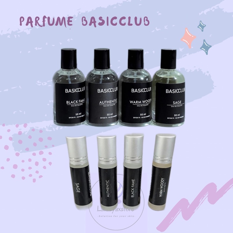 [SIAP KIRIM] PARFUME BASICCLUB X GEAMOORE PARFUME UNISEX PARFUM COWOK BPOM ROLL ON 8ML Spray 50ML