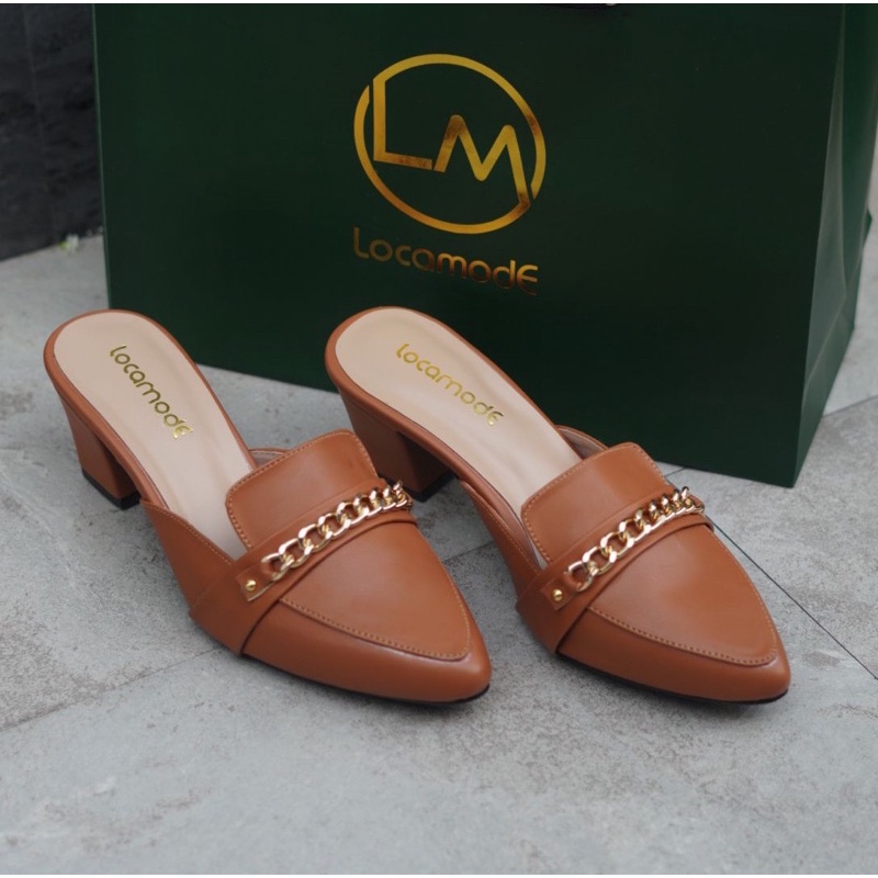 SENDAL HEELS LOCAMODE kode-011 (free box,paper bag) hak 5cm