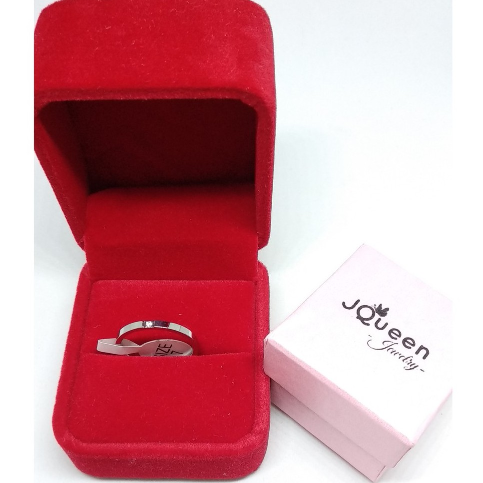 Cincin Stainless Steel / Titanium Anti Karat Wanita Mini Korea Motif Simple Elegant Rose Gold CK014