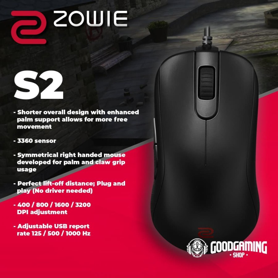 Zowie S2 Black - Gaming Mouse