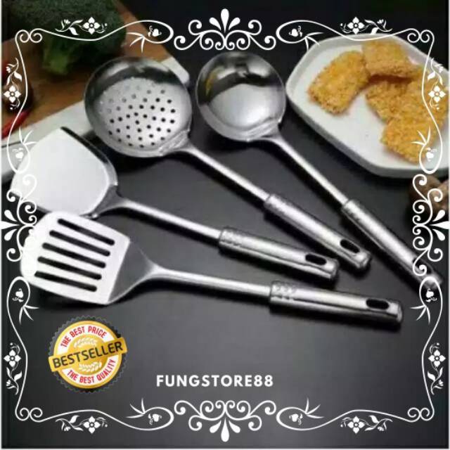 Spatula Set Stainless Steel - 4 Pcs Sutil Set