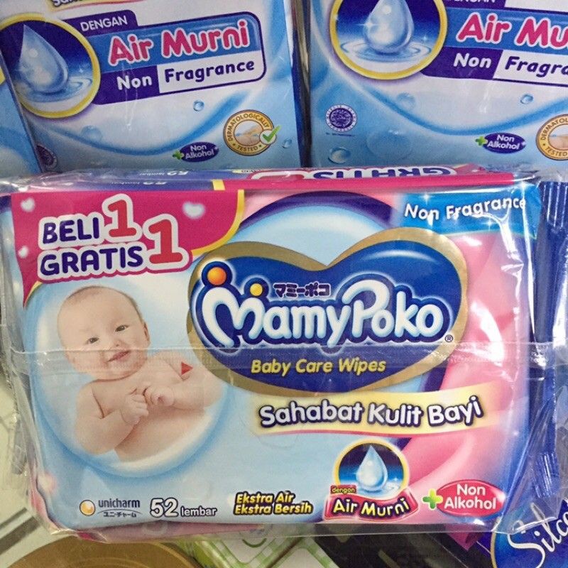 Murah &amp; Promo Babycare Tisu Basah MamyPoko / Air Murni Untuk Kebersihan Kulit Bayi