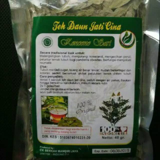 

Teh Pelangsing Daun Jati Cina