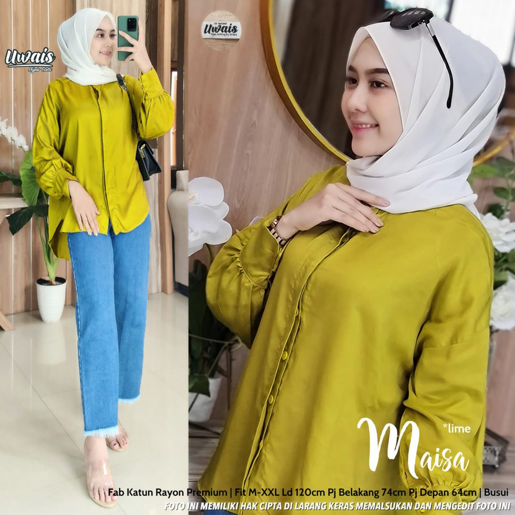 MAISA BLOUSE - blouse wanita / blouse kekinian / blouse cantik / simple blouse / blouse polos