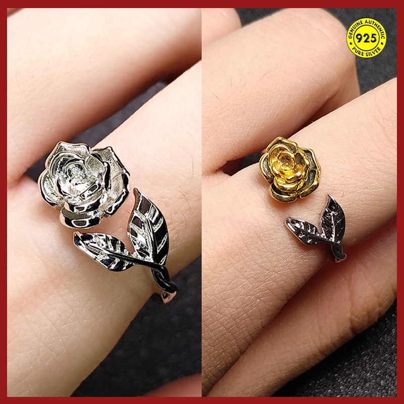 Cincin S925 Silver Rose Gold 18k Untuk Wanita