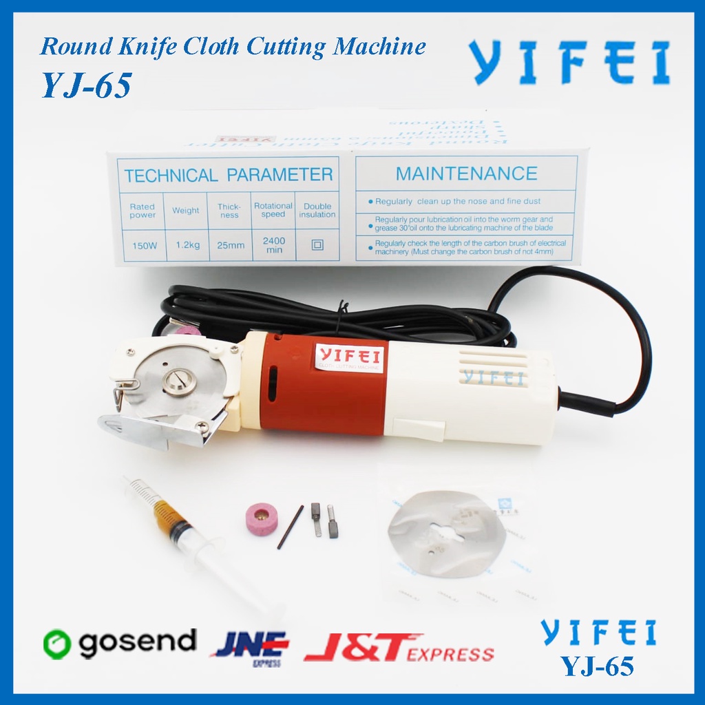 Mesin Potong Round Knife Cloth Cutter YIFEI YJ-65/Mesin potong kain