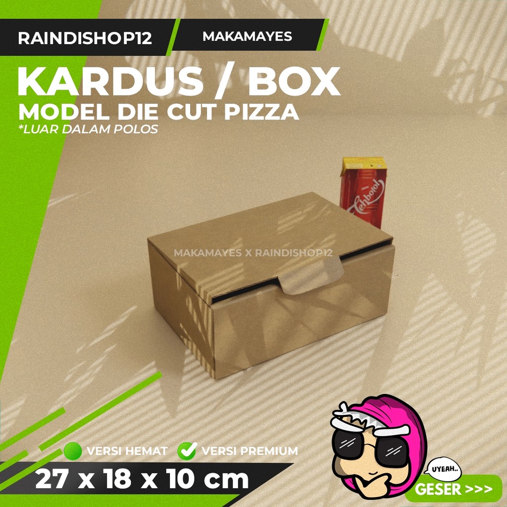 

(MIN 5 PCS) BOX 27 X 18 X 10 CM KARDUS DIE CUT PIZZA KEMASAN PACKAGING KADO