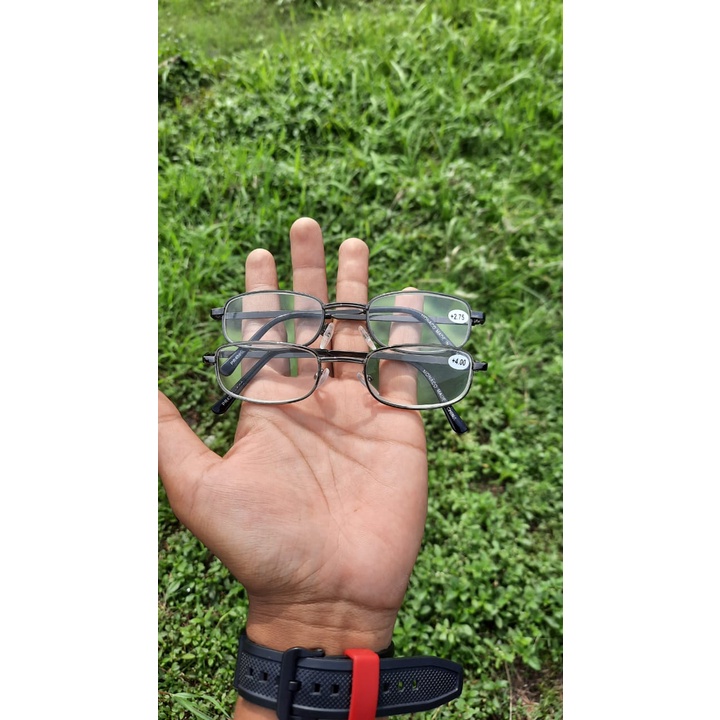 Kacamata Baca Plus(+) Lensa Kaca Type PR436G.SS Ukuran +1,00 - +4,00 Frame Besi/KACAMATA BACA PRIA/KACAMATA BACA WANITA/KACAMATA RABUN DEKAT/KACAMATA RABUN JAUH