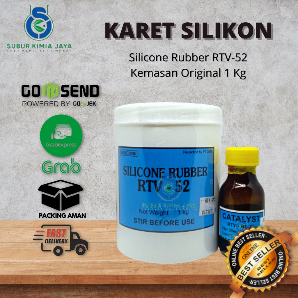 

Silicone Rubber RTV 52 / Karet Silikon / Cetakan Silikon / Silikone Resin / Cetakan Resin 1 Kg