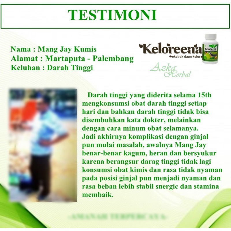 Obat Darah Tinggi Herbal Hipertensi Keloreena Tanpa Efek Samping Aman Bpom Halal Mui Shopee Indonesia
