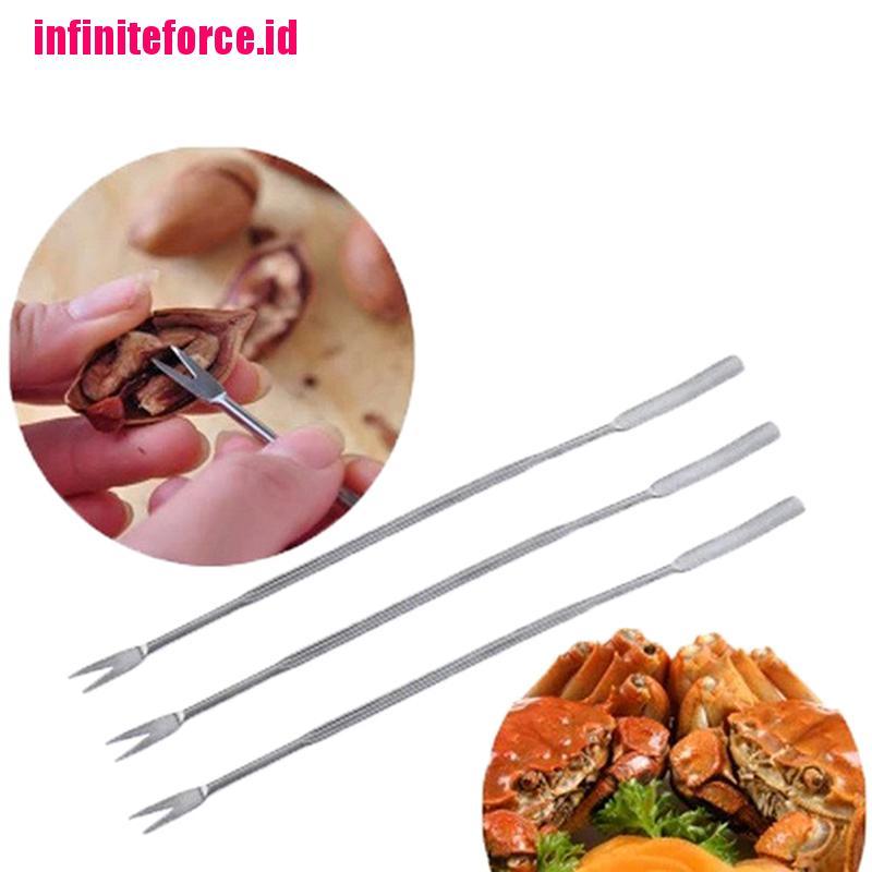 4pcs Stainless Steel Lobster Crab Needle Walnut Needle Fruit Fork Seafood Tools