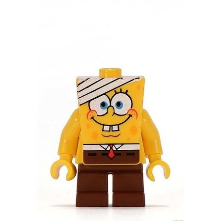 LEGO MINIFIGURE SPONGEBOB BANDAGE ON HEAD