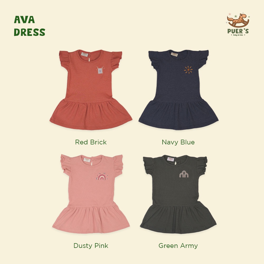 DRESS BAYI DAN ANAK (ROK BAYI DAN ANAK) PUER'S AVA MIDI DRESS