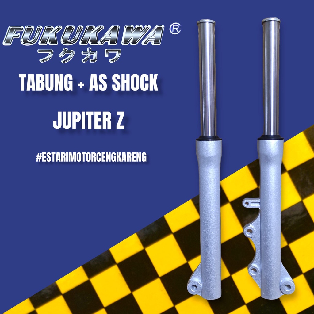 SHOCK AS SOK DEPAN SET TABUNG ASSY JUPITER Z FUKUKAWA KOMPLIT SILVER