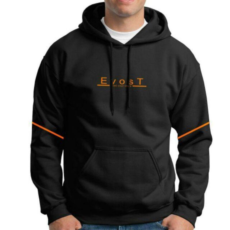 TERMURAH  COD Jaket Sweater Hoodie Pria Distro Evost Original Big Size Jumbo M - XXL