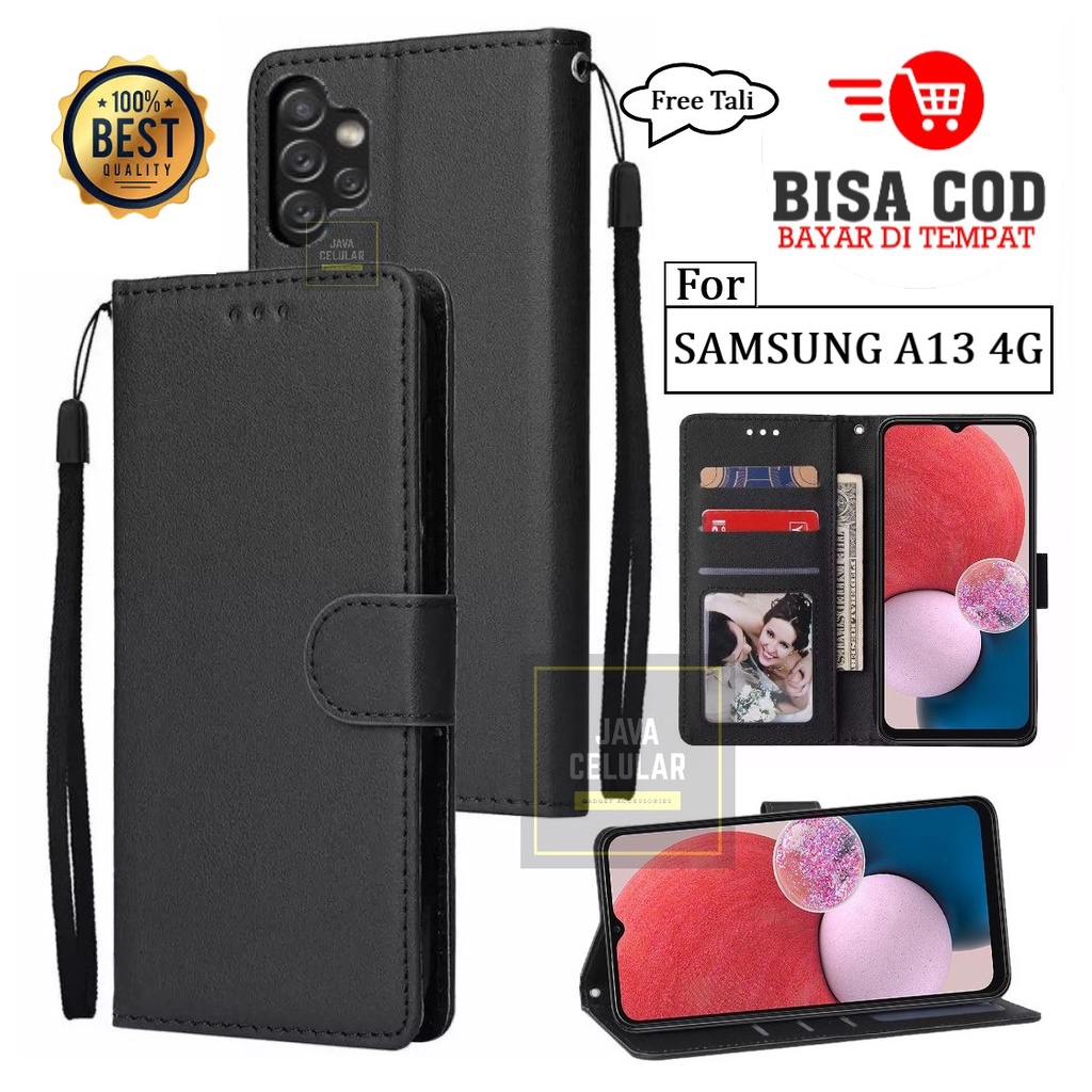 Samsung Galaxy A13 4G Flip Case Kulit Casing Dompet Case Wallet Leather Flip Case Samsung Galaxy A13