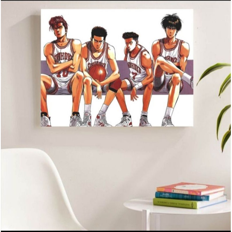 "Anime, Slam Dunk, ver.5" Poster Kayu (30x22)