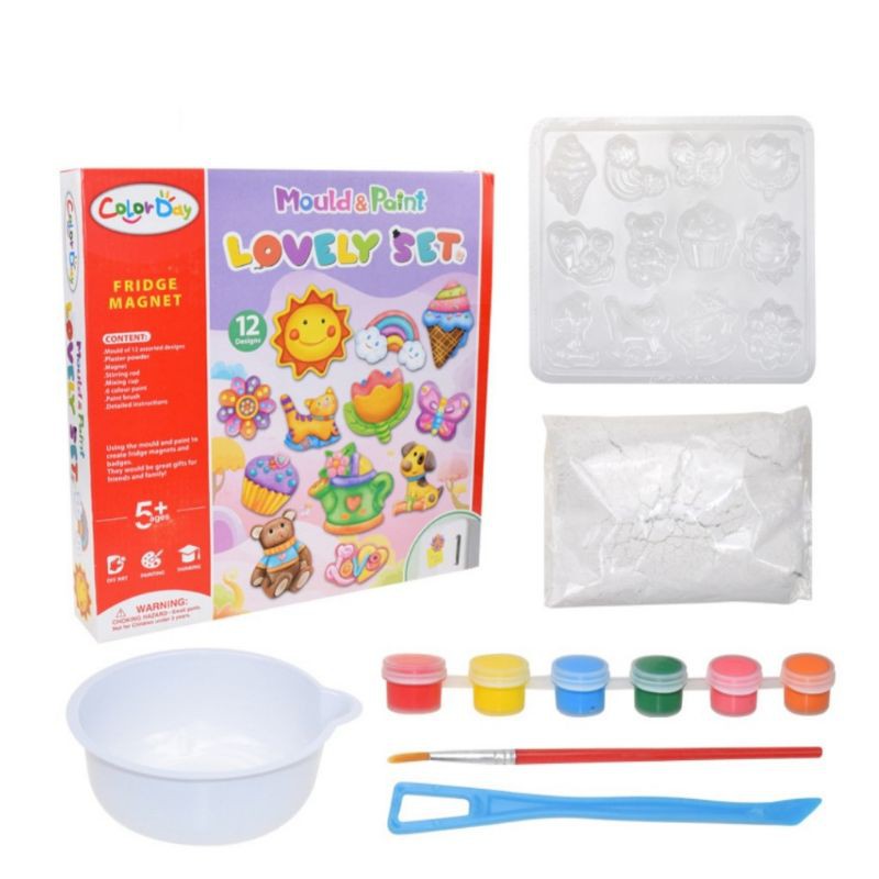 Mainan mould and paint fridge anak, Mainan prakarya DIY