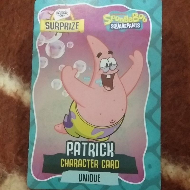 Kartu Gery Surprize Spongebob (Patrick unique)