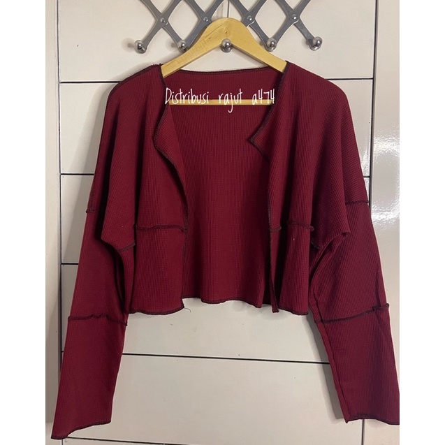 New Zani Knite Crop Cardigan Outerwear Blouse Wanita