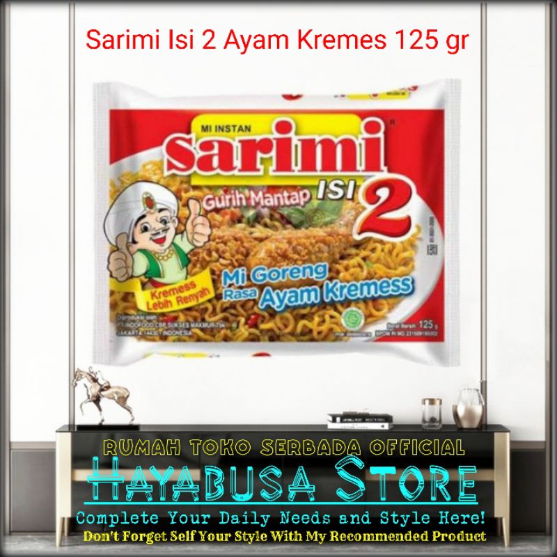 

Sarimi Isi 2 Mi Goreng Rasa Ayam Kremes 125gram