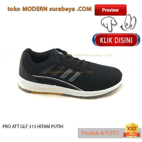 PRO ATT GLF 315 HITAM PUTIH sepatu sekolah kets casual sneakers