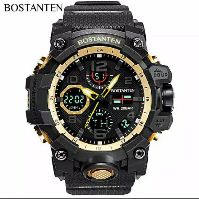 Jam tangan pria bostanten sport digital led original