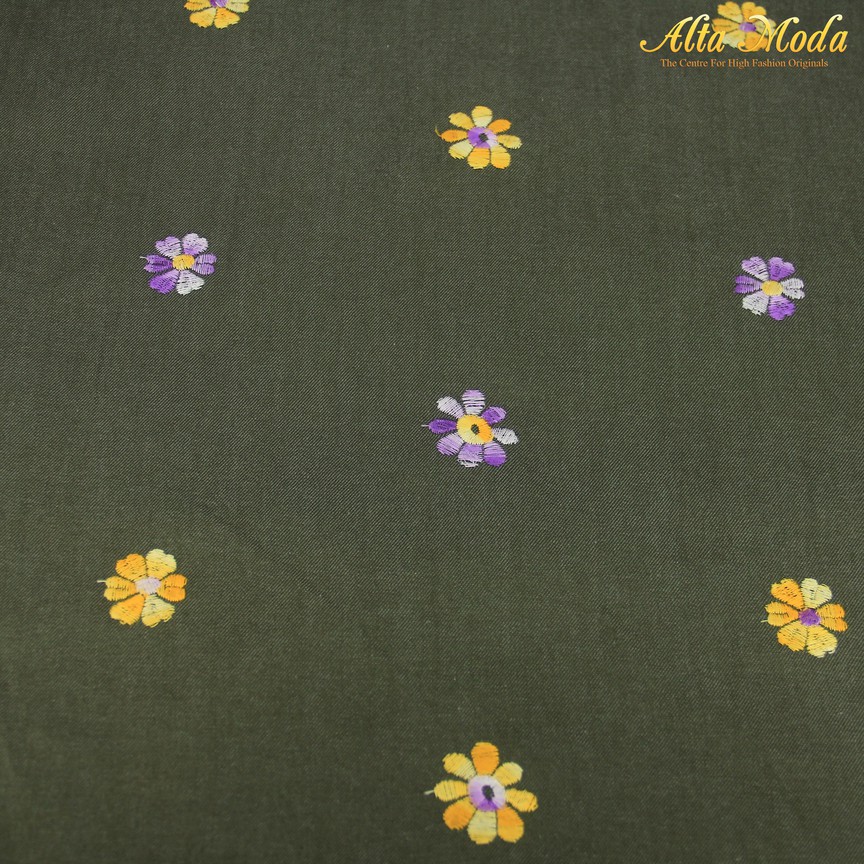 

Alta Moda Denim Seaweed Motif Bunga Kuning Ungu (1M)