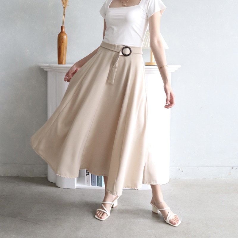 MSMO Juliet Long Skirt Belt / Rok Wanita / Skirt