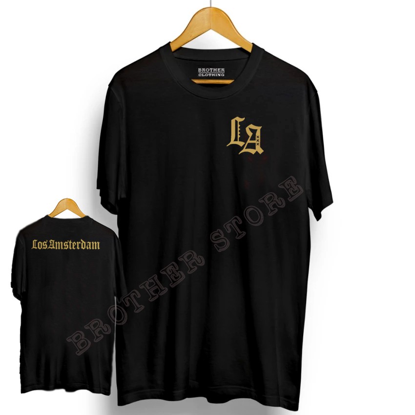 Kaos Distro LA Front Back Gold Premium