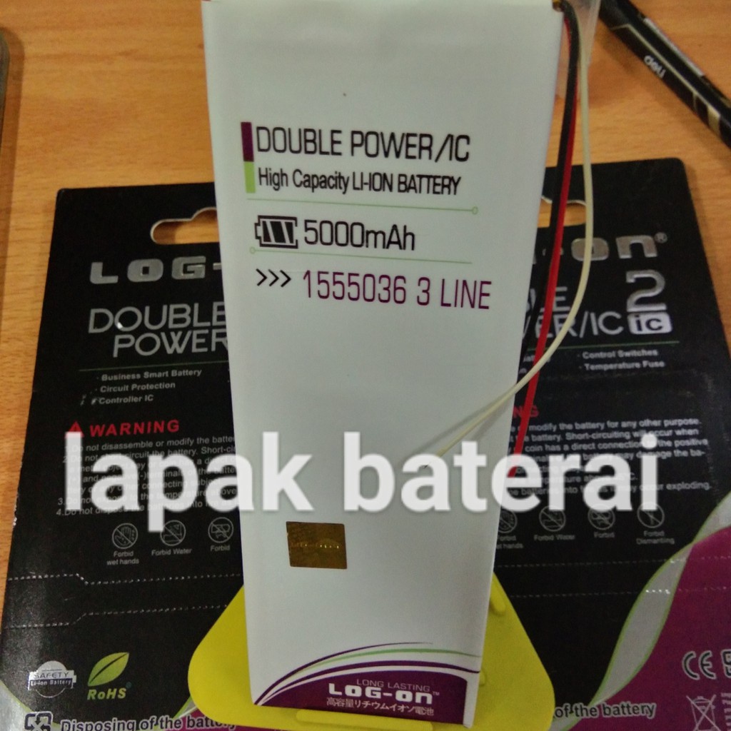 BATERAI LOGON UNIVERSAL 1555036 3 KABEL BATTERY BATRE