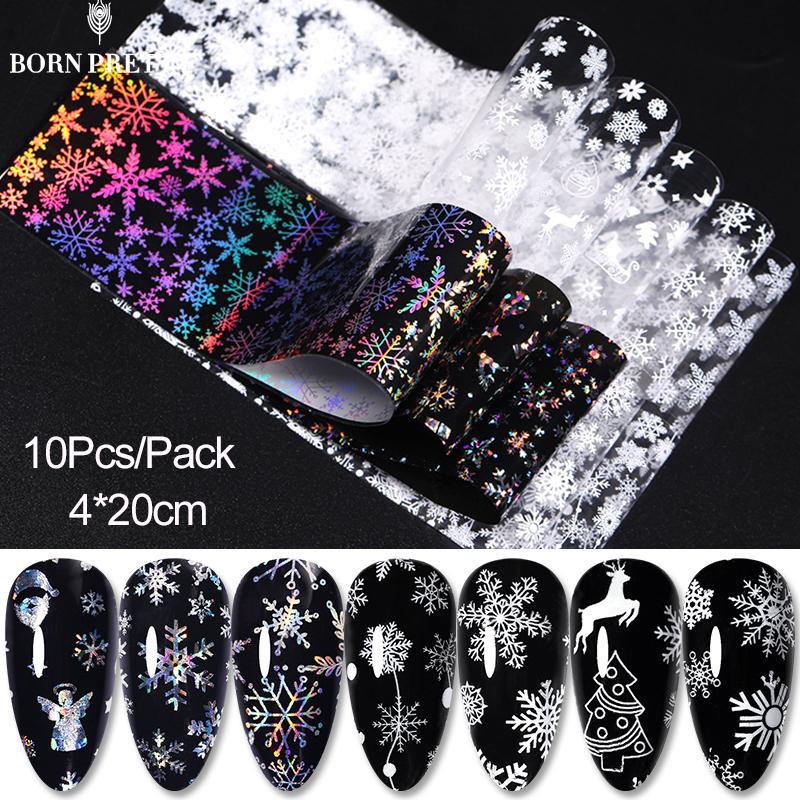 Stiker Kuku Motif Bunga / Kupu-Kupu / Daun Maple / Snowflake / Marmer Untuk Dekorasi Nail Art DIY