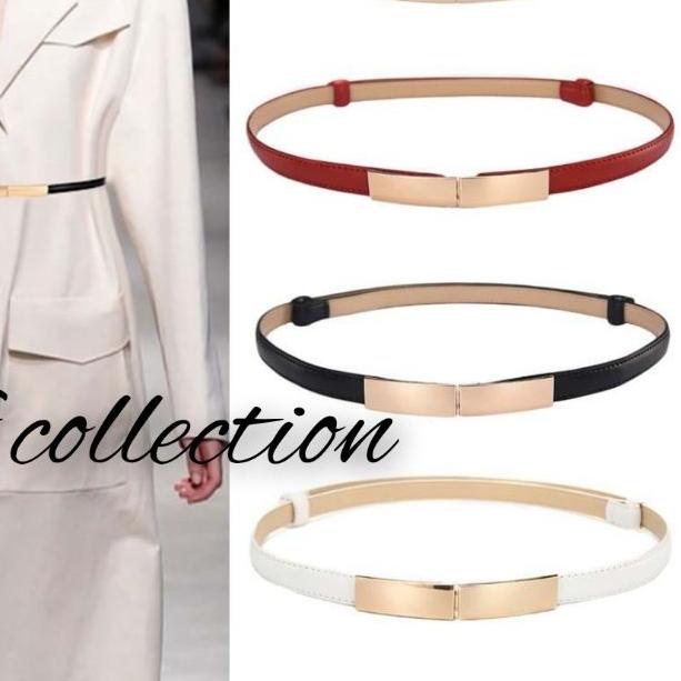 ✬ YF COLLECTION - IKAT PINGGANG BELT DRESS WANITA PU PLAT CASUAL ♣