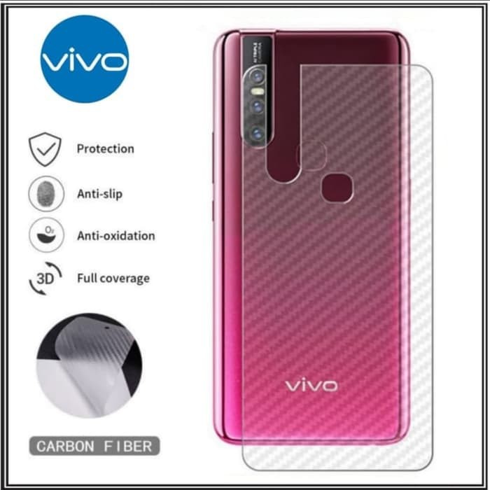 Skin Carbon Vivo V5/V5s V11/V11i V11 Pro V15/V15 Pro V17/V17 Pro V19 S1/S1 Pro Z1 Pro