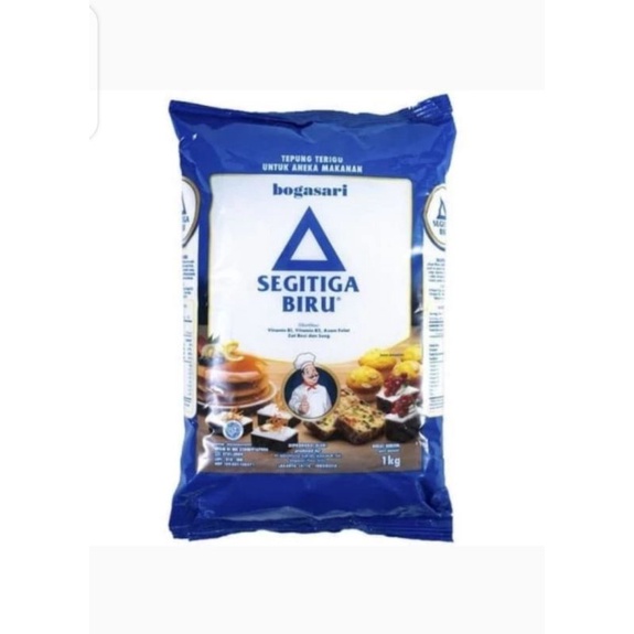 

segitiga biru 1 kg/tepung terigu segitiga biru 1 kg/tepung kue/grosir bahan kue//tepung serbaguna/segitiga biru/tepung kiloan