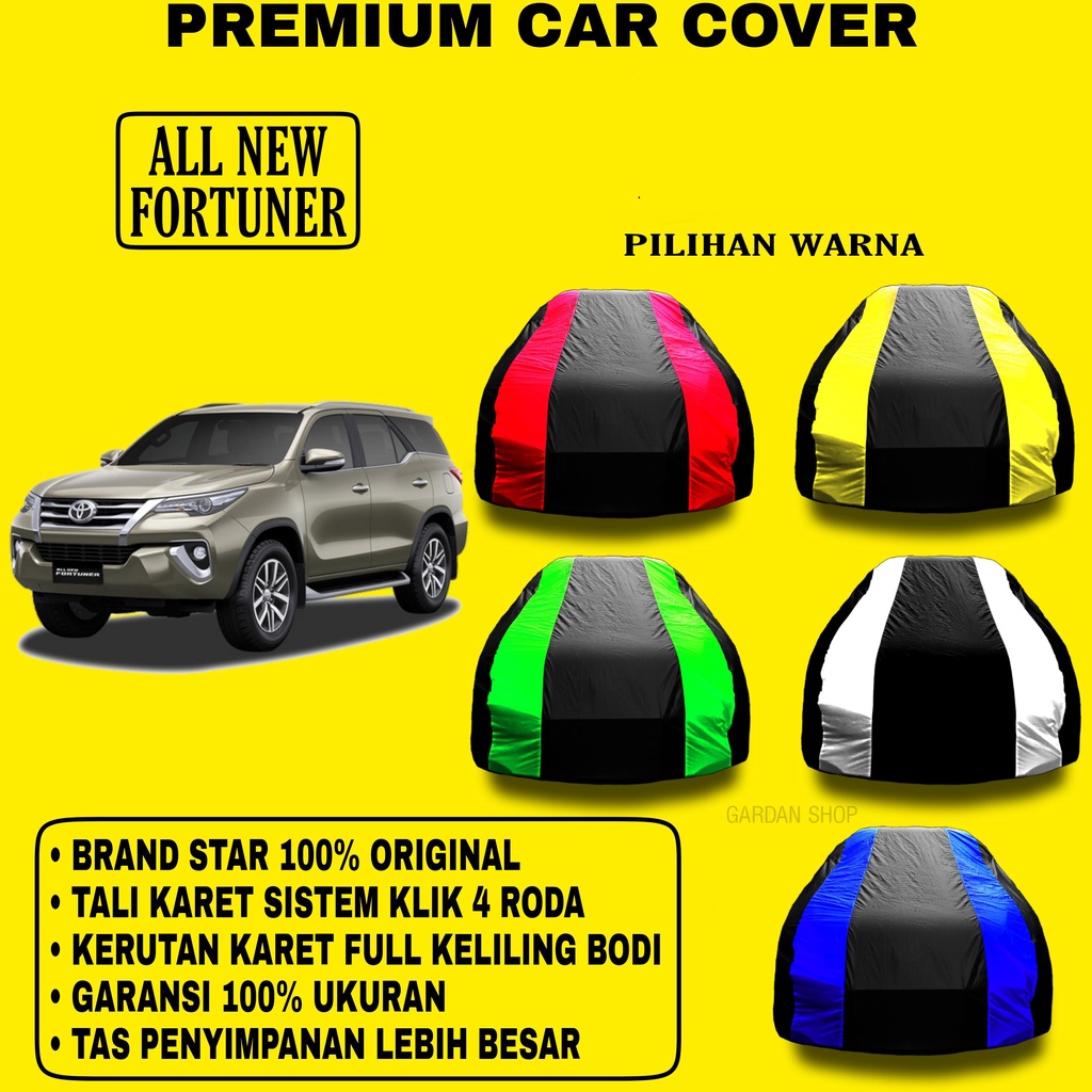 Body Cover ALL NEW FORTUNER Sarung Strip 2 WARNA Penutup Pelindung Bodi Mobil All New Fortuner PREMIUM