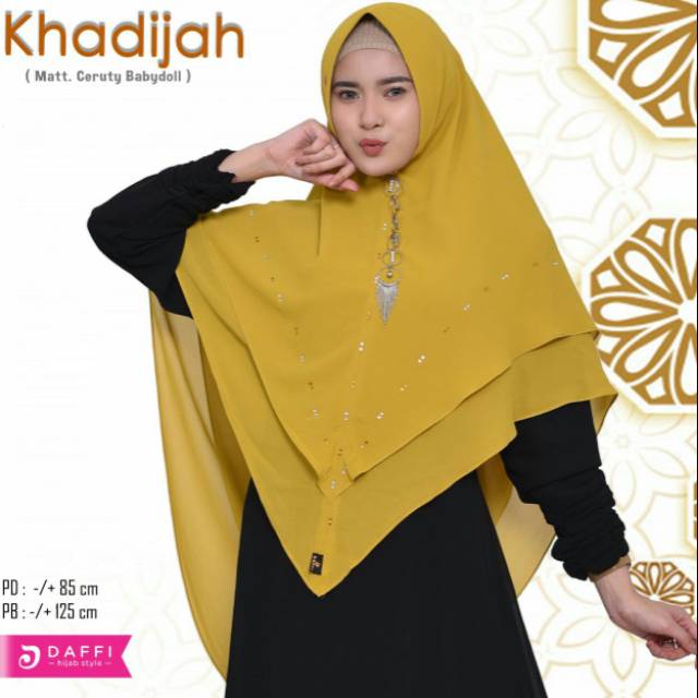 Khimar Jumbo Khadijah Kuning Ori Daffi Hijab
