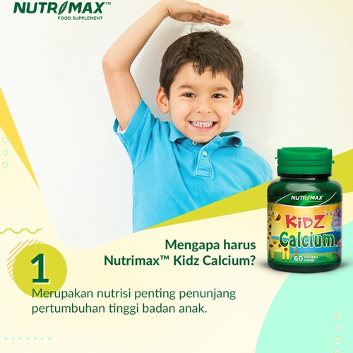 NUTRIMAX KIDZ CALCIUM 60 TABLET KUNYAH