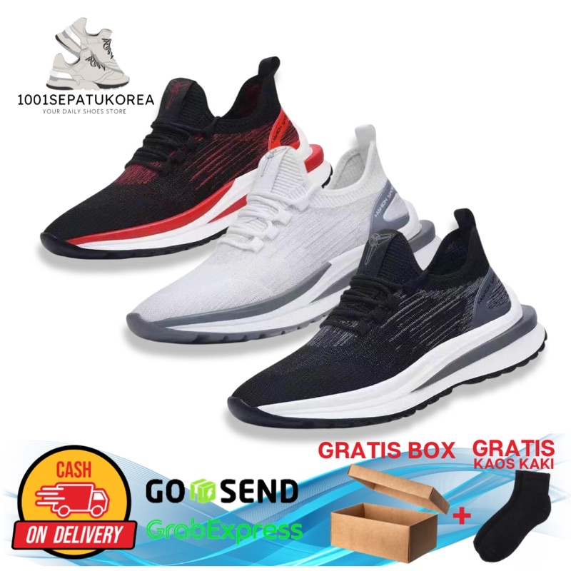 1001 IMPORT SEPATU SNEAKERS PRIA SPORT JEFFORD + BOX DAN KAOS KAKI !!!