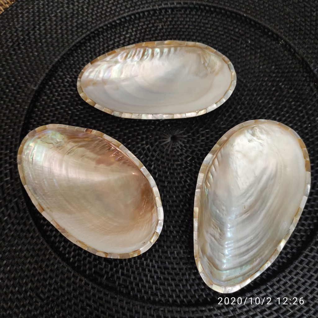 mangkok kerang kopang kayu jati/mangkok  jati kerang/mangkok kayu kerang 23cm