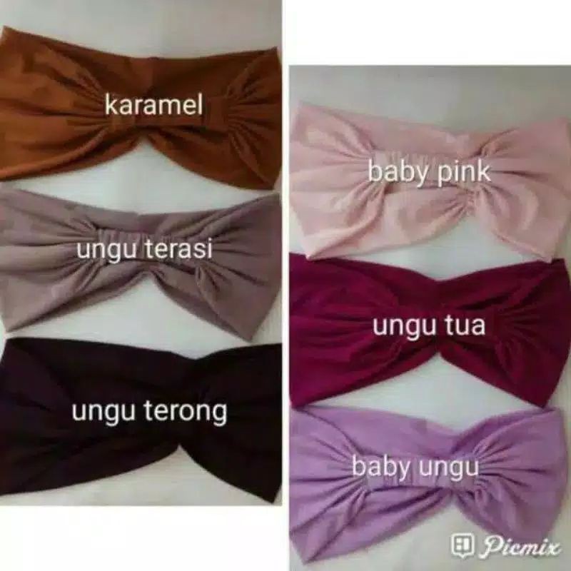 Ciput Bandana Jersey Kerut 2 in1 / Bando Jersey