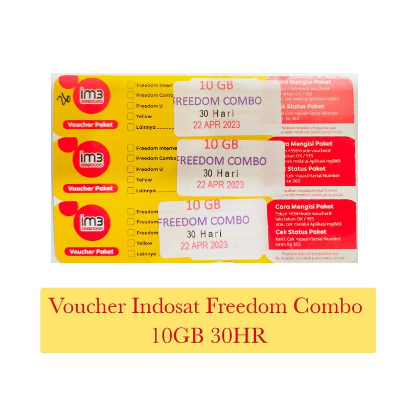 Voucher Indosat Freedom Combo 10 GB