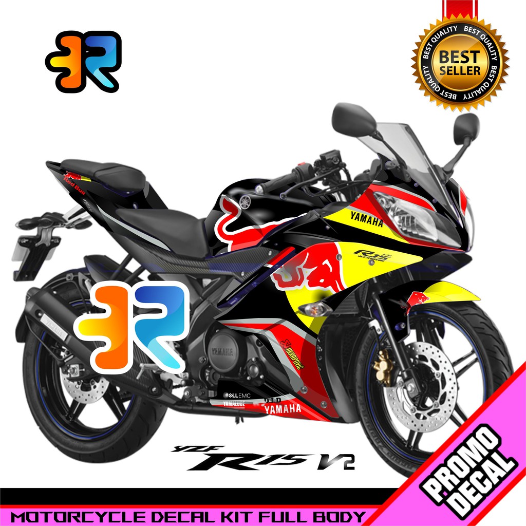 Decal Motor R15 V2 Desain Red Bull Sticker Full Body