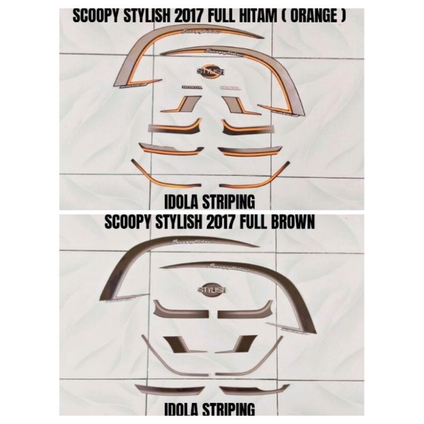 Striping Scoopy Stylish 2017 Full Brown