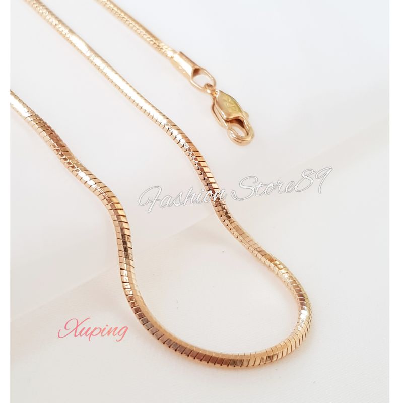 Xuping Kalung import Bestquality Silver RoseGold Antikarat Kalung Lapis emas 18k bestseller