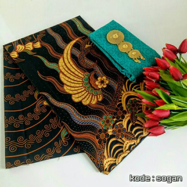 Kain Batik Jarik Kebaya Kode 248 Couple Katun Printing Sogan Lawasan Seragam Bridesmaid Meteran tj