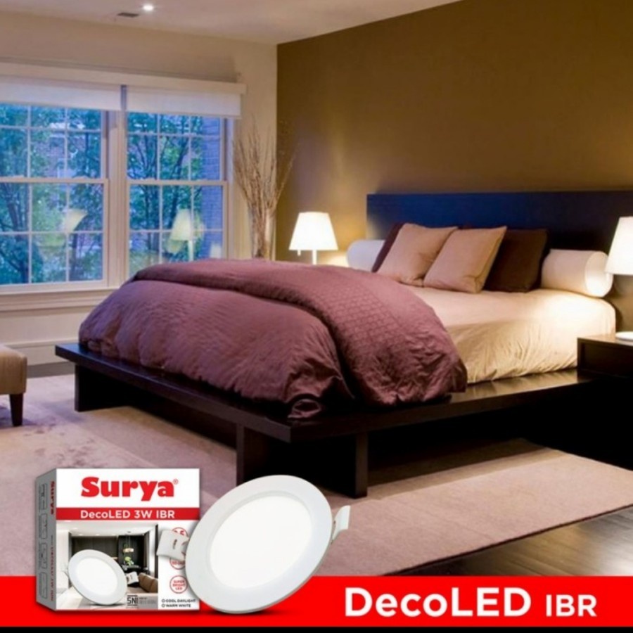 Lampu Downlight SURYA IBR 3WATT - 18WATT PUTIH