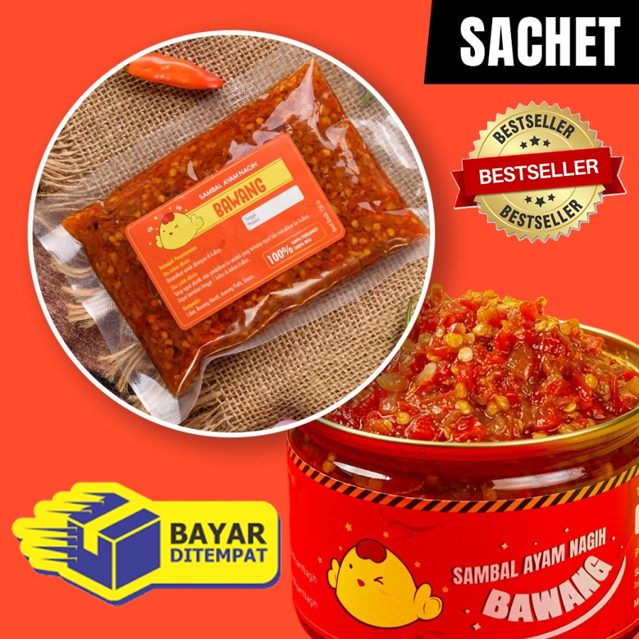 

BEST SELLER Sambal Bawang Sachet by Sambal Ayam Nagih - Sachet 200gr HALAL